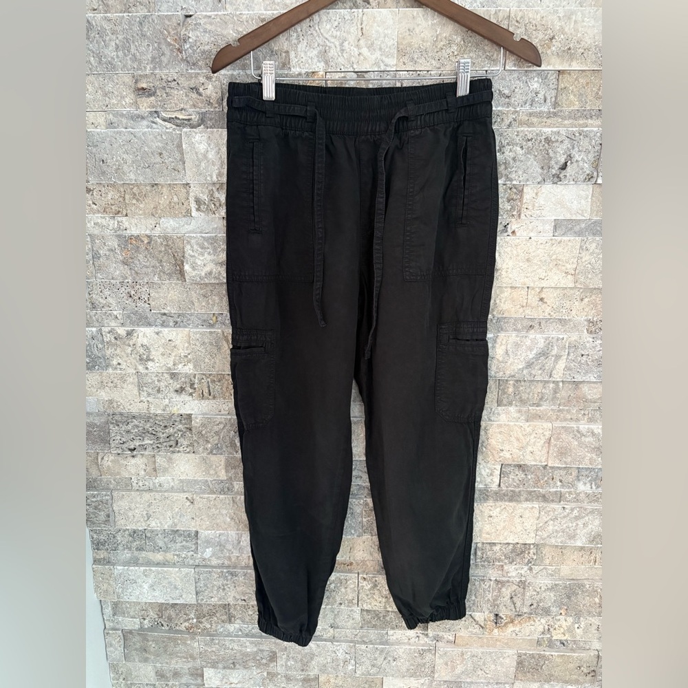 American Eagle Outfitters Black Cargo Pants with multiple pockets. Size S‎